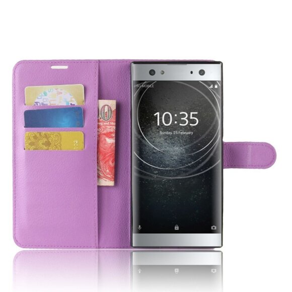 Чехол с визитницей для Sony Xperia XA2 Ultra (фиолетовый) Чехол с визитницей для Sony Xperia XA2 Ultra (фиолетовый)
