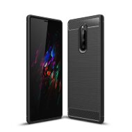 Чехол-накладка Carbon Fibre для Sony Xperia 1 (черный) Чехол-накладка Carbon Fibre для Sony Xperia 1 (черный)