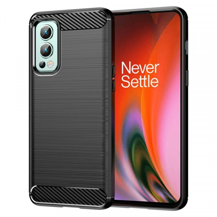 Чехол-накладка Carbon Fibre для OnePlus Nord 2 5G (черный)