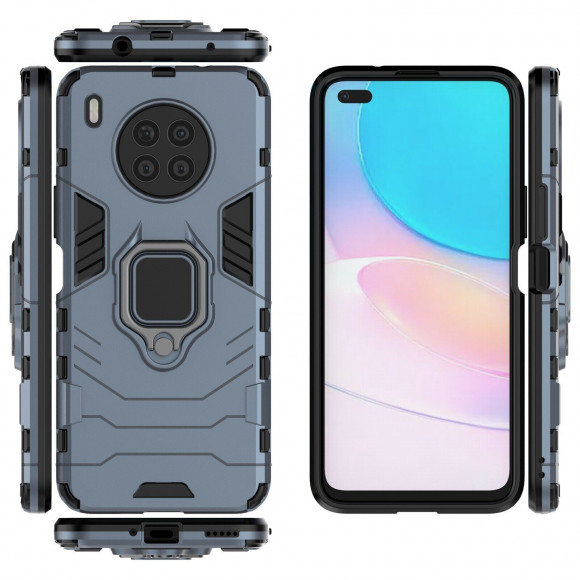 Чехол Armor Ring Holder для HUAWEI Nova 8i (темно-синий) Чехол Armor Ring Holder для HUAWEI Nova 8i (темно-синий)