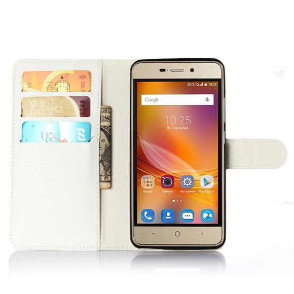 Чехол с визитницей для ZTE Blade X3 (белый)
