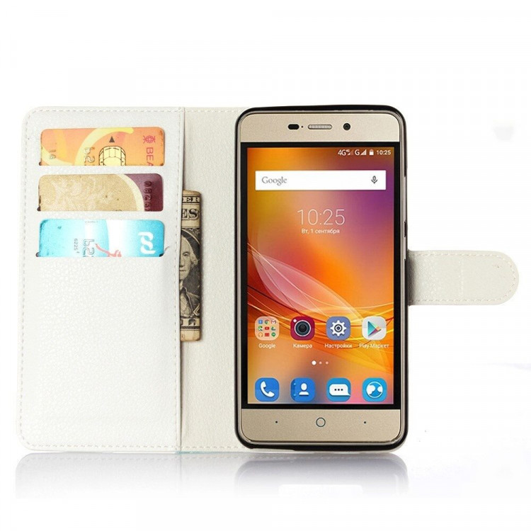 Чехол с визитницей для ZTE Blade X3 (белый)