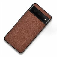 Чехол с тканевой текстурой PC+TPU для Google Pixel 7a (коричневый) Чехол с тканевой текстурой PC+TPU для Google Pixel 7a (коричневый)