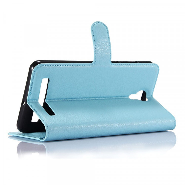 Чехол с визитницей для DOOGEE X7 Pro (голубой)