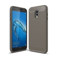 Чехол-накладка Carbon Fibre для Samsung Galaxy J7 Plus / C8 (серый)