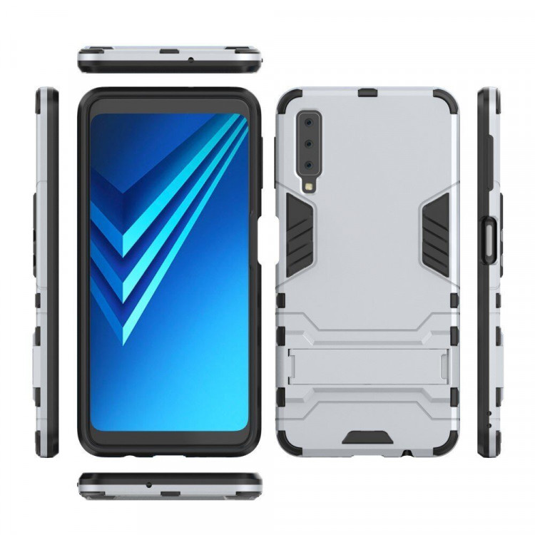 Чехол Duty Armor для Samsung Galaxy A7 (2018) (серебряный)