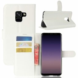 Чехол с визитницей для Samsung Galaxy A8 (2018) (белый)