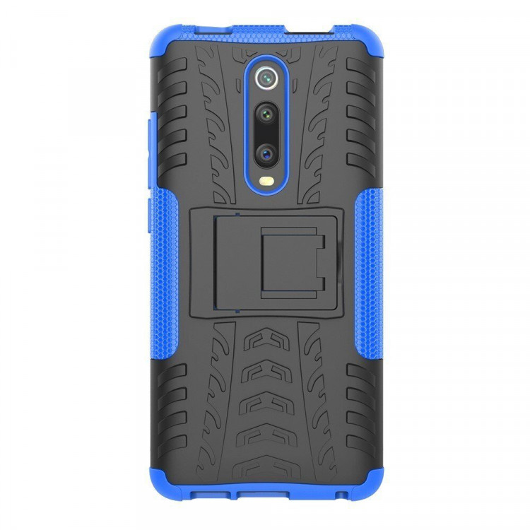 Чехол Hybrid Armor для Xiaomi Redmi K20 / Redmi K20 Pro / Xiaomi Mi 9T / Mi 9T Pro (черный + голубой)