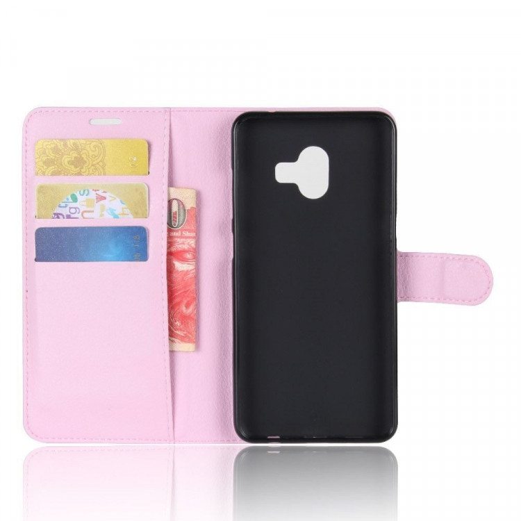 Чехол с визитницей для Samsung Galaxy C10 (розовый)