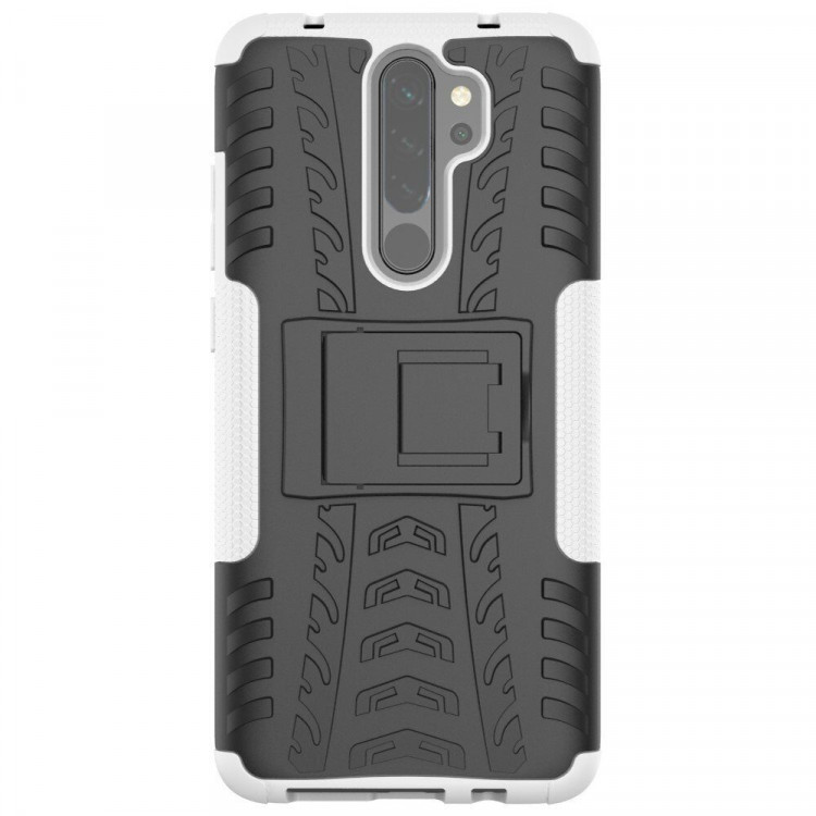Чехол Hybrid Armor для Xiaomi Redmi Note 8 Pro (черный + белый)