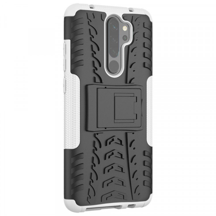 Чехол Hybrid Armor для Xiaomi Redmi Note 8 Pro (черный + белый)