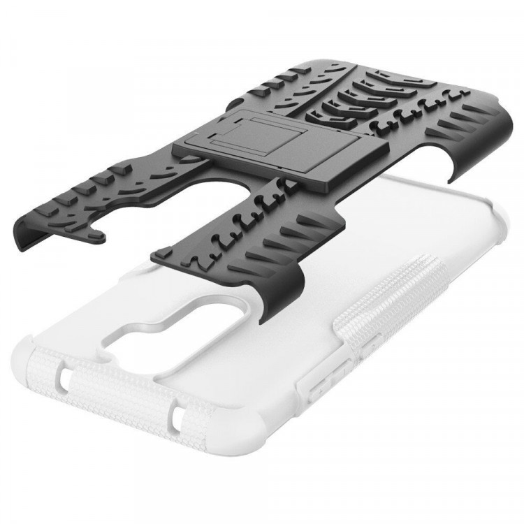 Чехол Hybrid Armor для Xiaomi Redmi Note 8 Pro (черный + белый)