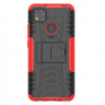Чехол Hybrid Armor для Xiaomi Redmi 9C (черный + красный)