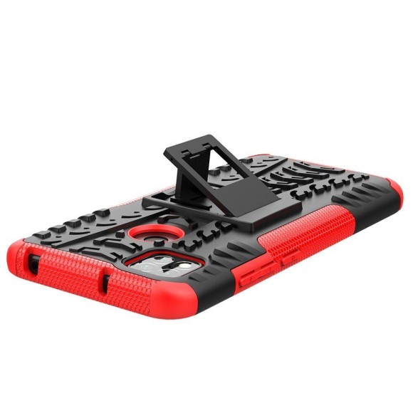 Чехол Hybrid Armor для Xiaomi Redmi 9C (черный + красный)