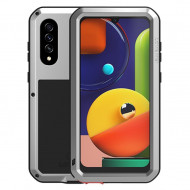 Гибридный чехол LOVE MEI для Samsung Galaxy A50s (серебряный)