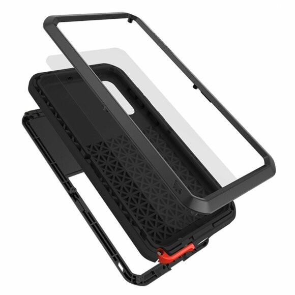 Гибридный чехол LOVE MEI для Samsung Galaxy A50s (серебряный)