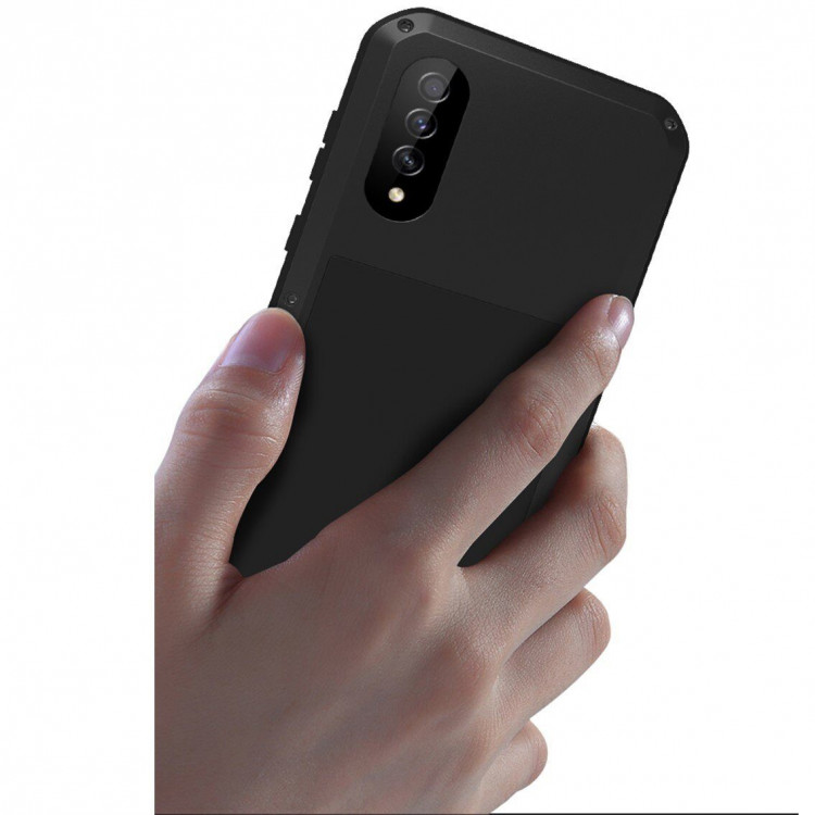 Гибридный чехол LOVE MEI для Samsung Galaxy A50s (серебряный)