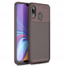 Чехол-накладка Resistant Carbon для Samsung Galaxy A30 / Galaxy A20 (коричневый)