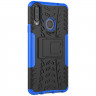 Чехол Hybrid Armor для Samsung Galaxy A20s (черный + голубой)