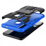 Чехол Hybrid Armor для Samsung Galaxy A20s (черный + голубой)