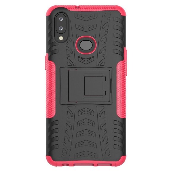 Чехол Hybrid Armor для Samsung Galaxy A10s (черный + розовый)