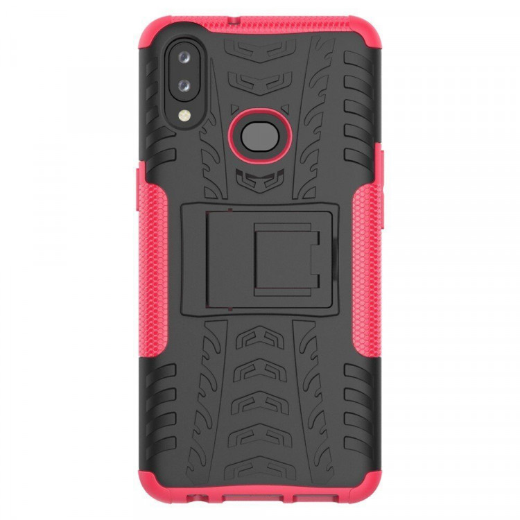 Чехол Hybrid Armor для Samsung Galaxy A10s (черный + розовый)