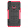 Чехол Hybrid Armor для Samsung Galaxy A10s (черный + розовый)