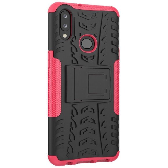 Чехол Hybrid Armor для Samsung Galaxy A10s (черный + розовый)