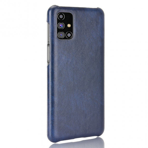 Кожаная накладка-чехол для Samsung Galaxy M31s (синий)