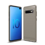 Чехол-накладка Carbon Fibre для Samsung Galaxy S10+ (Plus) (серый) Чехол-накладка Carbon Fibre для Samsung Galaxy S10+ (Plus) (серый)