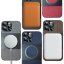 Тканевый чехол Electroplated MagSafe для iPhone 14 (красный)