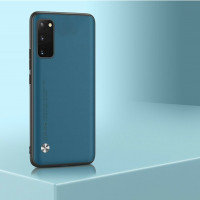 Чехол из искусственной кожи для Samsung Galaxy S20 (серо-синий)