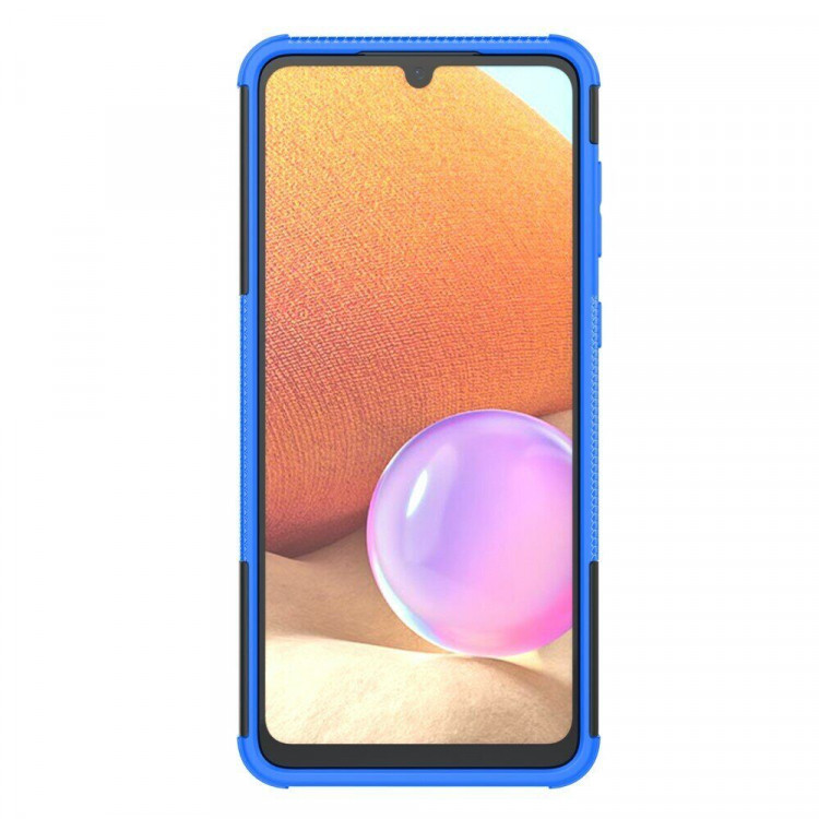 Чехол Hybrid Armor для Samsung Galaxy A33 5G (черный + голубой)