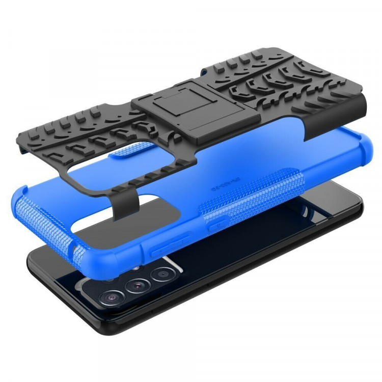 Чехол Hybrid Armor для Samsung Galaxy A33 5G (черный + голубой)