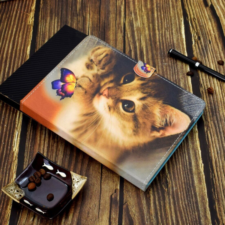Универсальный чехол Coloured Drawing для планшета 10 дюймов (Butterfly Cat)