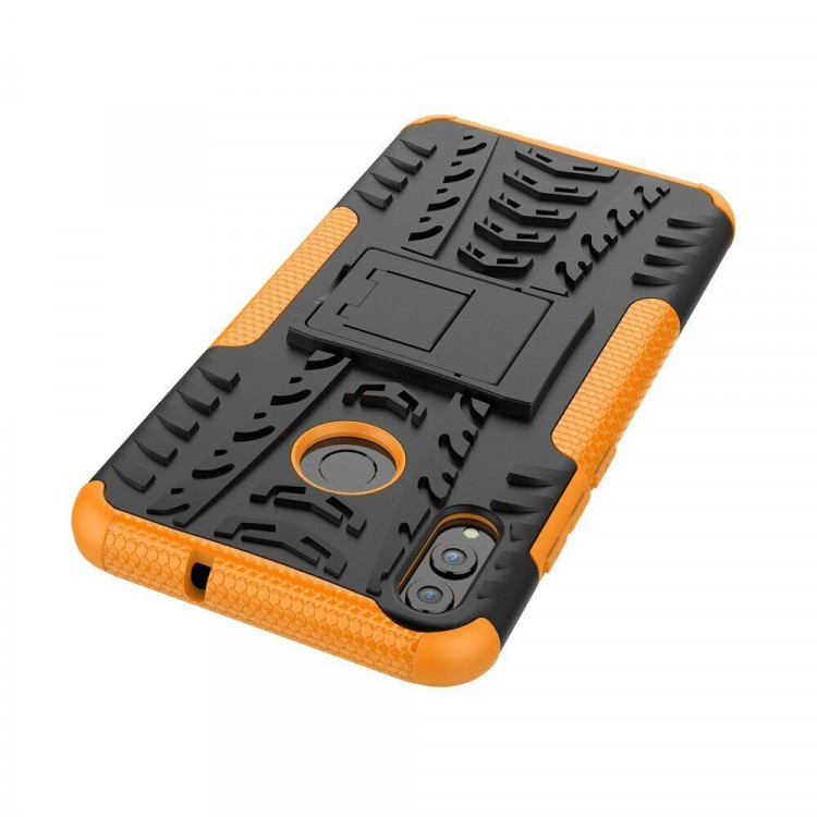 Чехол Hybrid Armor для Huawei Honor 8X (черный + оранжевый)