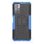 Чехол Hybrid Armor для Xiaomi Poco M4 Pro 5G (черный + голубой)