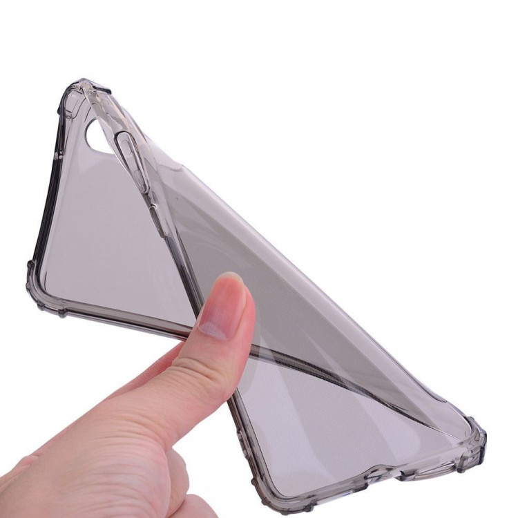 Силиконовый чехол с усиленными бортиками для Huawei P20 (черный)