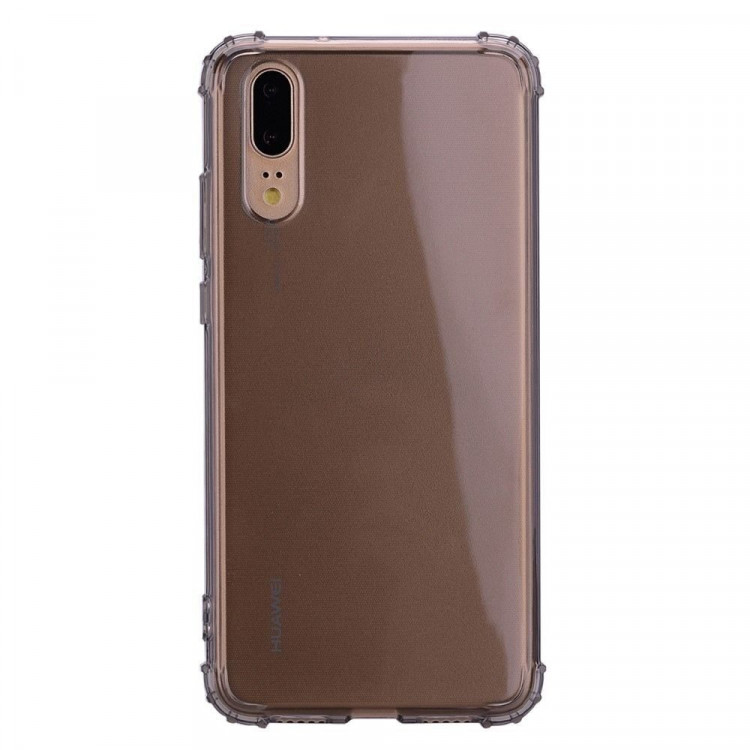 Силиконовый чехол с усиленными бортиками для Huawei P20 (черный)