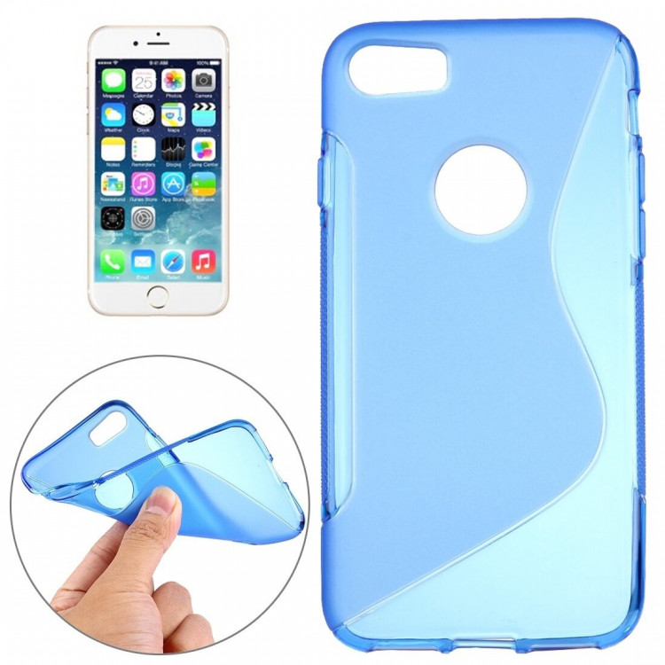 Нескользящий чехол для iPhone 7 / iPhone 8 (голубой)