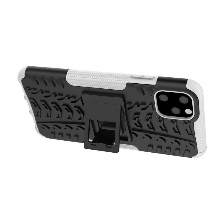 Чехол Hybrid Armor для iPhone 11 Pro Max (черный + белый)