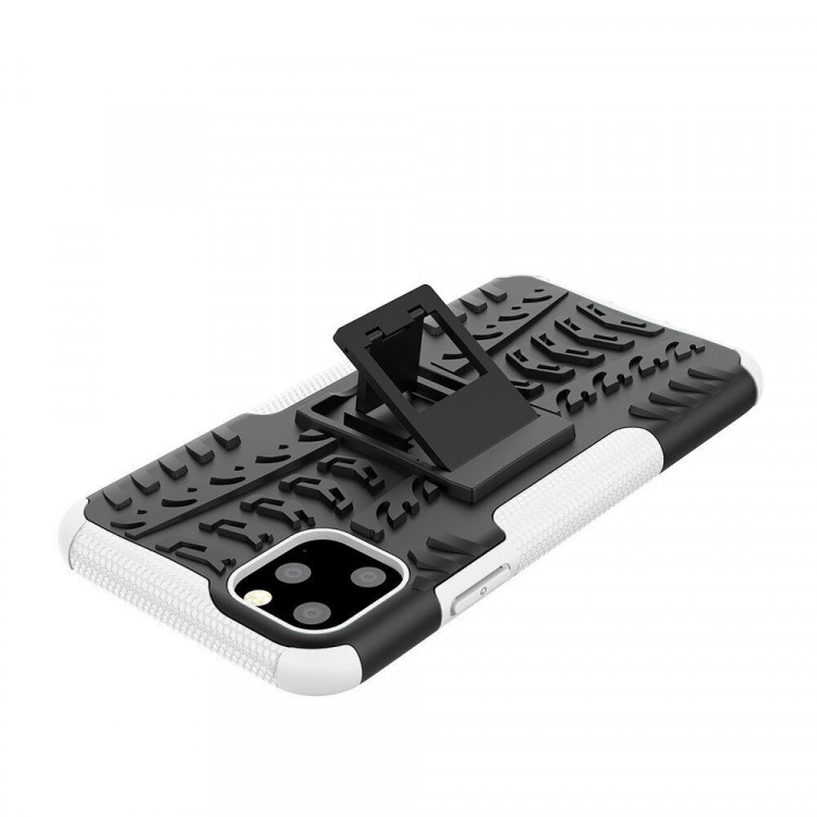 Чехол Hybrid Armor для iPhone 11 Pro Max (черный + белый)