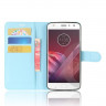 Чехол с визитницей для Motorola Moto Z2 Play (голубой)