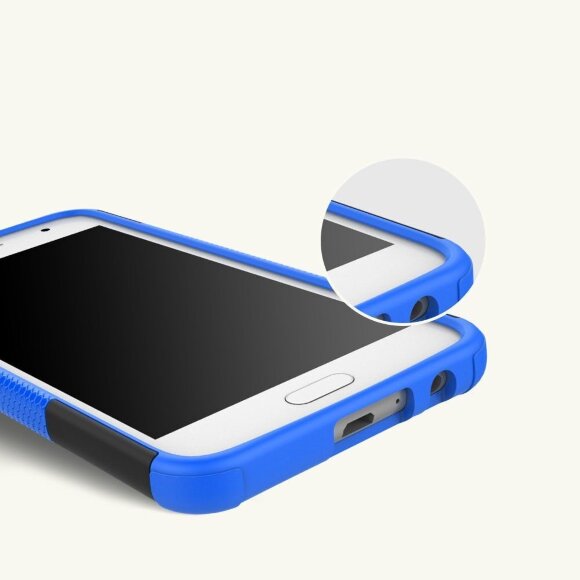 Чехол Hybrid Armor для Motorola Moto G5 Plus (черный + голубой)