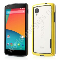 Бампер для LG Google Nexus 5 (желтый)