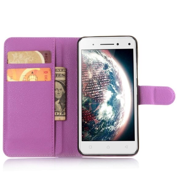 Чехол с визитницей для Lenovo Vibe S1 (фиолетовый)