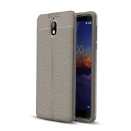 Чехол-накладка Litchi Grain для Nokia 3.1 (серый) Чехол-накладка Litchi Grain для Nokia 3.1 (серый)