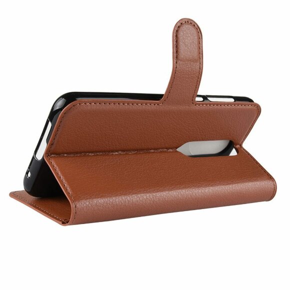 Чехол с визитницей для Nokia 6.1 Plus / X6 (2018) (коричневый)