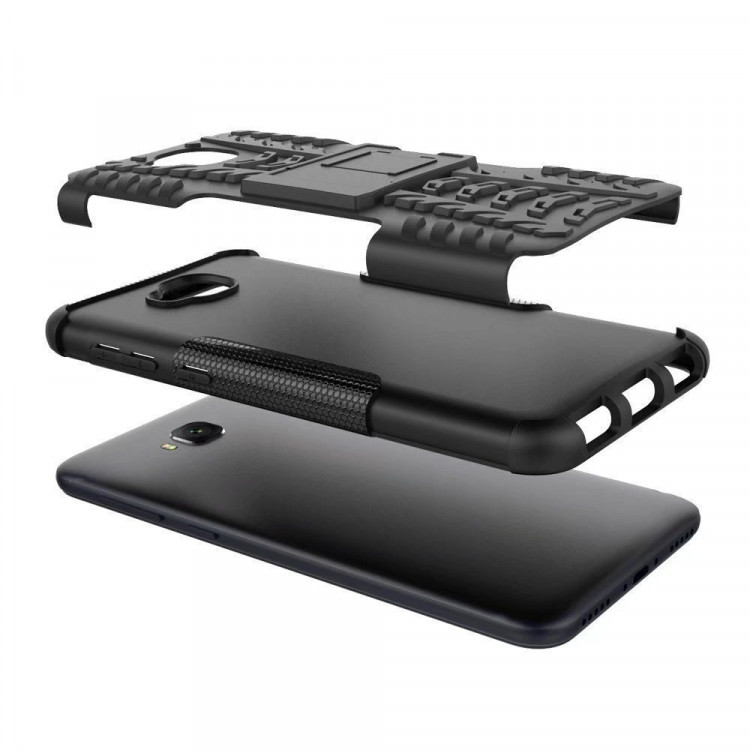 Чехол Hybrid Armor для ASUS ZenFone 4 Selfie ZD553KL (черный + голубой)