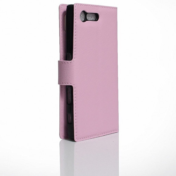 Чехол с визитницей для Sony Xperia X Compact (розовый)